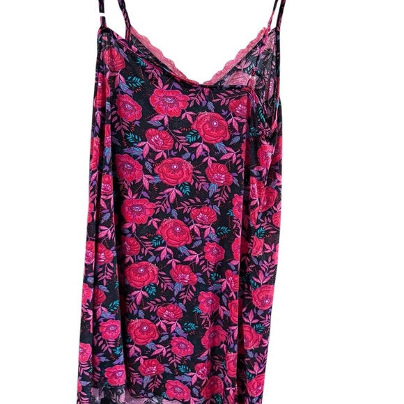 Carol Rose Black and Pink Floral Pajama Set - Picture 8 of 10